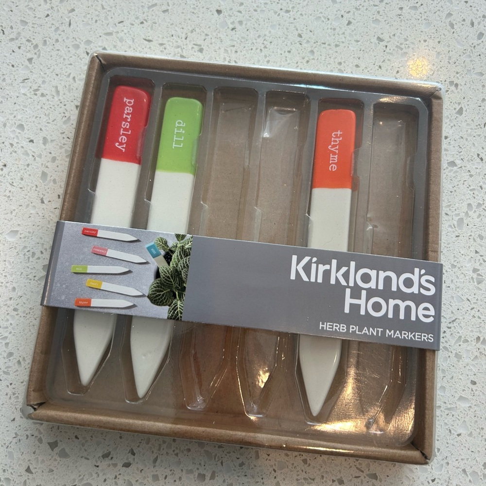 NWT Kirklands Home Set of 3 Herb Plant Markers